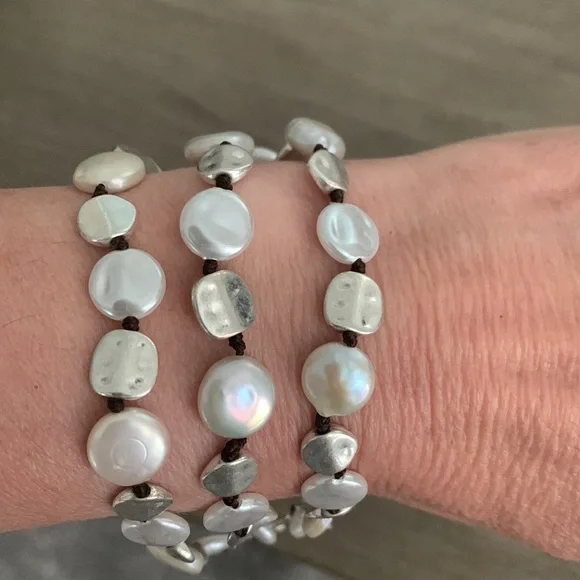 Lucky brand silver/pearl bracelet - Picture 3 of 4